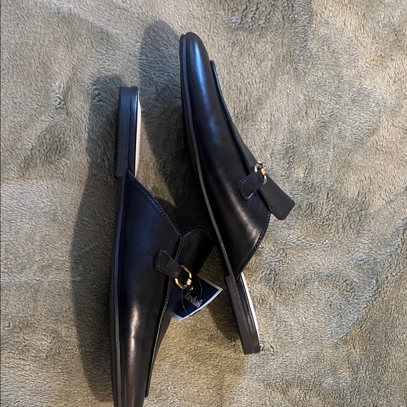 Nine West Black Mules with Gold Accents NWT size 9 - Picture 4 of 4